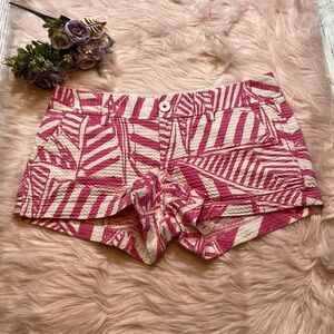 Lilly Pulitzer The Walsh Shorts in Pink Yacht Sea Geometric sz 2